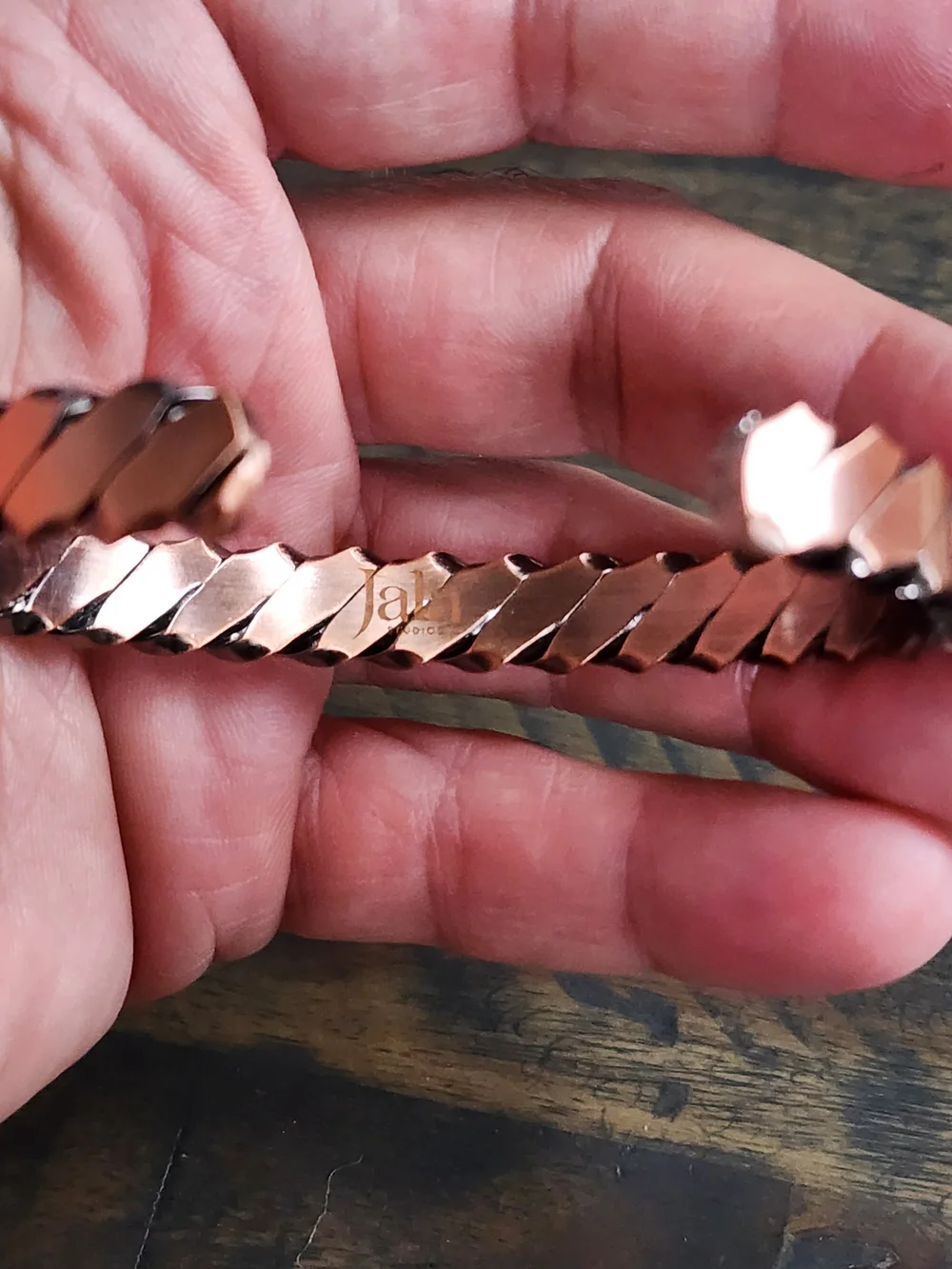 Pure Copper Magnetic Cuff Bracelet – 6 Magnets – 10mm Wide Adjustable Unisex